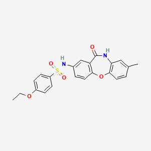 molecular formula C22H20N2O5S B2797122 4-ethoxy-N-(8-methyl-11-oxo-10,11-dihydrodibenzo[b,f][1,4]oxazepin-2-yl)benzenesulfonamide CAS No. 922035-15-2