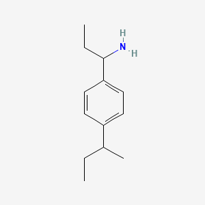 molecular formula C13H21N B2797131 1-(4-Sec-butylphenyl)propan-1-amine CAS No. 832741-01-2