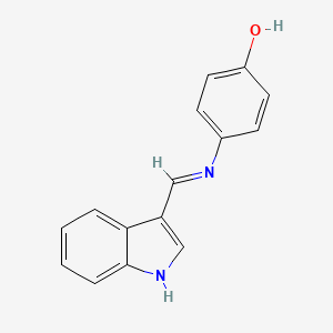 (E)-4-(((1H-indol-3-yl)methylene)amino)phenol