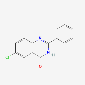 molecular formula C14H9ClN2O B2797142 6-chloro-2-phenyl-4(3H)-quinazolinone CAS No. 1026-12-6