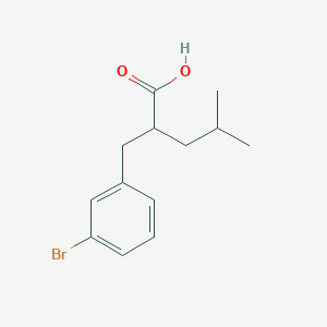 2-[(3-Bromophenyl)methyl]-4-methylpentanoic acid