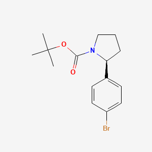 molecular formula C15H20BrNO2 B2797147 (s)-Tert-butyl 2-(4-bromophenyl)pyrrolidine-1-carboxylate CAS No. 1189152-81-5