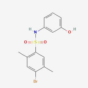 4-bromo-N-(3-hydroxyphenyl)-2,5-dimethylbenzene-1-sulfonamide