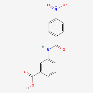 molecular formula C14H10N2O5 B2797159 3-[(4-Nitrobenzoyl)amino]benzoic acid CAS No. 106590-26-5