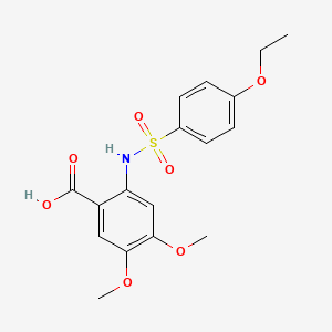 molecular formula C17H19NO7S B2797167 2-(4-Ethoxybenzenesulfonamido)-4,5-dimethoxybenzoic acid CAS No. 764696-97-1