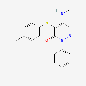 5-(methylamino)-2-(4-methylphenyl)-4-[(4-methylphenyl)sulfanyl]-3(2H)-pyridazinone