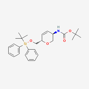 tert-butylN-[(3R,6S)-6-{[(tert-butyldiphenylsilyl)oxy]methyl}-3,6-dihydro-2H-pyran-3-yl]carbamate