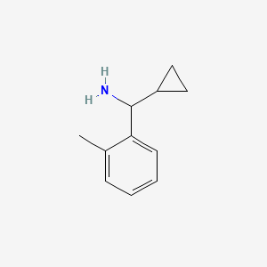 molecular formula C11H15N B2797189 Cyclopropyl(2-methylphenyl)methanamine CAS No. 2061980-20-7; 535925-73-6