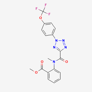 molecular formula C18H14F3N5O4 B2797190 methyl 2-(N-methyl-2-(4-(trifluoromethoxy)phenyl)-2H-tetrazole-5-carboxamido)benzoate CAS No. 1396746-24-9
