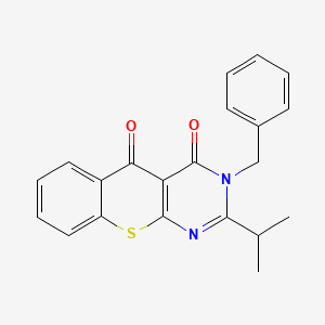 molecular formula C21H18N2O2S B2797191 3-benzyl-2-isopropyl-3H-thiochromeno[2,3-d]pyrimidine-4,5-dione CAS No. 899399-81-6