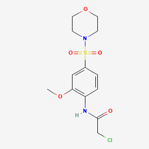 molecular formula C13H17ClN2O5S B2797192 2-chloro-N-(2-methoxy-4-morpholin-4-ylsulfonylphenyl)acetamide CAS No. 380343-31-7