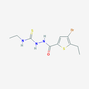 molecular formula C10H14BrN3OS2 B279720 2-[(4-bromo-5-ethyl-2-thienyl)carbonyl]-N-ethylhydrazinecarbothioamide 