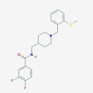 molecular formula C21H24F2N2OS B2797202 3,4-difluoro-N-((1-(2-(methylthio)benzyl)piperidin-4-yl)methyl)benzamide CAS No. 1235287-81-6