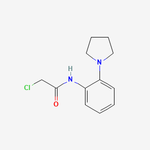 molecular formula C12H15ClN2O B2797213 2-氯-N-[2-(吡咯啉-1-基)苯基]乙酰胺 CAS No. 873208-59-4