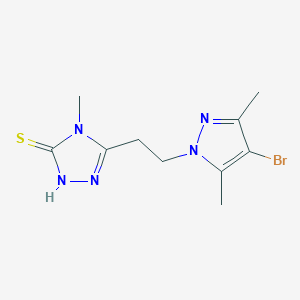 5-[2-(4-bromo-3,5-dimethyl-1H-pyrazol-1-yl)ethyl]-4-methyl-4H-1,2,4-triazole-3-thiol