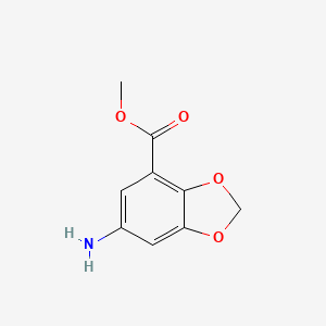 molecular formula C9H9NO4 B2797258 甲酸6-氨基苯并[d][1,3]二噁嗪-4-酯 CAS No. 33842-32-9
