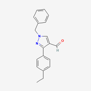molecular formula C19H18N2O B2797272 1-benzyl-3-(4-ethylphenyl)-1H-pyrazole-4-carbaldehyde CAS No. 956513-35-2
