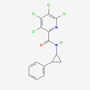 molecular formula C15H10Cl4N2O B2797287 3,4,5,6-tetrachloro-N-(2-phenylcyclopropyl)pyridine-2-carboxamide CAS No. 1424472-08-1