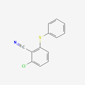molecular formula C13H8ClNS B2797290 2-氯-6-苯基硫基苯甲腈 CAS No. 38615-62-2