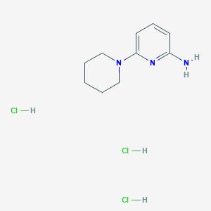 molecular formula C10H18Cl3N3 B2797297 6-(Piperidin-1-yl)pyridin-2-amine trihydrochloride CAS No. 2251053-42-4