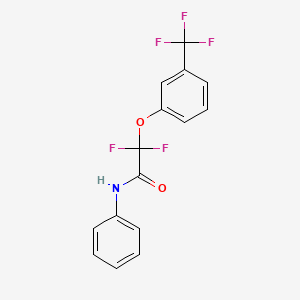 molecular formula C15H10F5NO2 B2797303 2,2-difluoro-N-phenyl-2-[3-(trifluoromethyl)phenoxy]acetamide CAS No. 338791-99-4