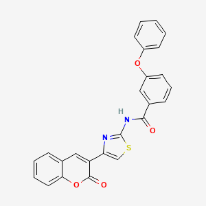 molecular formula C25H16N2O4S B2797304 N-(4-(2-氧代-2H-香豆素-3-基)噻唑-2-基)-3-苯氧基苯甲酰胺 CAS No. 477547-14-1