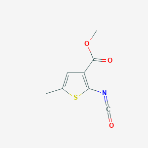 molecular formula C8H7NO3S B2797340 Methyl 2-isocyanato-5-methylthiophene-3-carboxylate CAS No. 956576-57-1