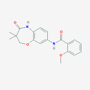 N-(3,3-dimethyl-4-oxo-2,3,4,5-tetrahydrobenzo[b][1,4]oxazepin-8-yl)-2-methoxybenzamide