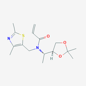 N-[(1S)-1-[(4S)-2,2-Dimethyl-1,3-dioxolan-4-yl]ethyl]-N-[(2,4-dimethyl-1,3-thiazol-5-yl)methyl]prop-2-enamide