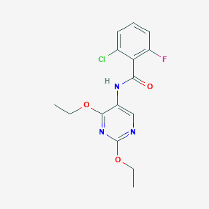 molecular formula C15H15ClFN3O3 B2797351 2-chloro-N-(2,4-diethoxypyrimidin-5-yl)-6-fluorobenzamide CAS No. 1448133-54-7