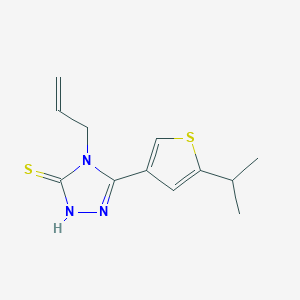 molecular formula C12H15N3S2 B2797355 4-烯丙基-5-(5-异丙基噻吩-3-基)-4H-1,2,4-三唑-3-硫醇 CAS No. 861226-49-5