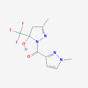 [5-hydroxy-3-methyl-5-(trifluoromethyl)-4H-pyrazol-1-yl]-(1-methylpyrazol-3-yl)methanone