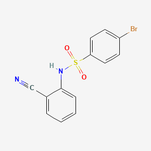 molecular formula C13H9BrN2O2S B2797364 4-bromo-N-(2-cyanophenyl)benzenesulfonamide CAS No. 393128-93-3
