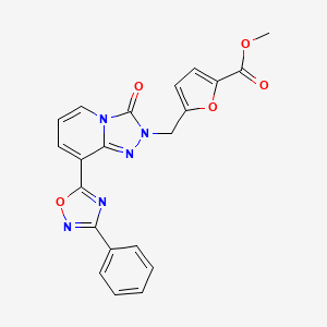 B2797365 methyl 5-((3-oxo-8-(3-phenyl-1,2,4-oxadiazol-5-yl)-[1,2,4]triazolo[4,3-a]pyridin-2(3H)-yl)methyl)furan-2-carboxylate CAS No. 1251597-30-4