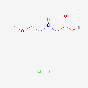 molecular formula C6H14ClNO3 B2797371 2-[(2-甲氧基乙基)氨基]丙酸盐酸盐 CAS No. 1485711-12-3