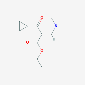 molecular formula C11H17NO3 B2797386 Ethyl 2-(cyclopropanecarbonyl)-3-(dimethylamino)acrylate CAS No. 727383-48-4