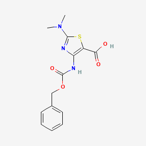 2-(Dimethylamino)-4-(phenylmethoxycarbonylamino)-1,3-thiazole-5-carboxylic acid