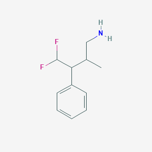 molecular formula C11H15F2N B2797399 4,4-Difluoro-2-methyl-3-phenylbutan-1-amine CAS No. 2248370-45-6