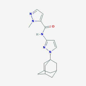 molecular formula C18H23N5O B279740 N-[1-(1-adamantyl)-1H-pyrazol-3-yl]-1-methyl-1H-pyrazole-5-carboxamide 