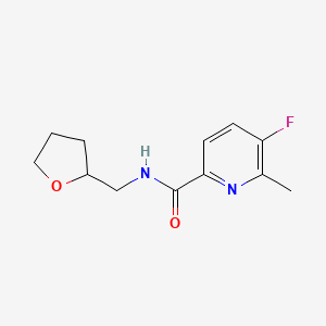 5-fluoro-6-methyl-N-[(oxolan-2-yl)methyl]pyridine-2-carboxamide