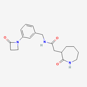 2-(2-Oxoazepan-3-yl)-N-[[3-(2-oxoazetidin-1-yl)phenyl]methyl]acetamide