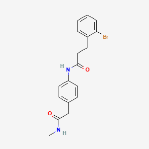 molecular formula C18H19BrN2O2 B2797405 3-(2-溴苯基)-N-(4-(2-(甲氨基)-2-氧代乙基)苯基)丙酰胺 CAS No. 1797212-71-5