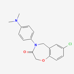 molecular formula C17H17ClN2O2 B2797407 7-chloro-4-[4-(dimethylamino)phenyl]-4,5-dihydro-1,4-benzoxazepin-3(2H)-one CAS No. 1326844-94-3