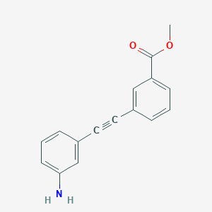 molecular formula C16H13NO2 B2797416 甲酸3-[2-(3-氨基苯基)乙炔基]苯甲酸酯 CAS No. 930396-02-4