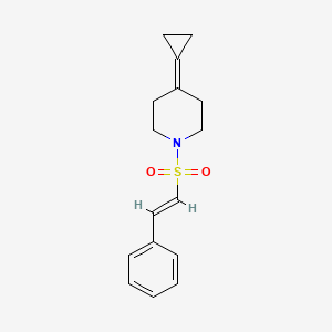 4-cyclopropylidene-1-[(E)-2-phenylethenesulfonyl]piperidine