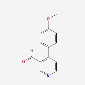 molecular formula C13H11NO2 B2797419 4-(4-Methoxyphenyl)pyridine-3-carbaldehyde CAS No. 404338-70-1