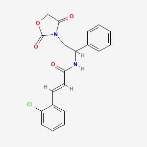 (E)-3-(2-chlorophenyl)-N-(2-(2,4-dioxooxazolidin-3-yl)-1-phenylethyl)acrylamide
