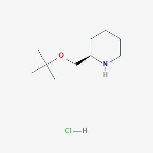 molecular formula C10H22ClNO B2797426 (R)-2-(tert-Butoxymethyl)piperidine hydrochloride CAS No. 2137099-42-2
