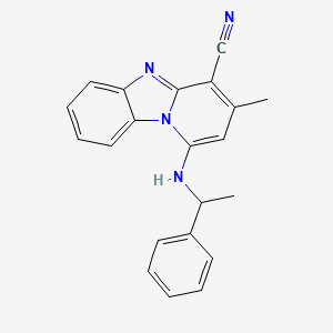 3-Methyl-1-[(1-phenylethyl)amino]pyrido[1,2-a]benzimidazole-4-carbonitrile