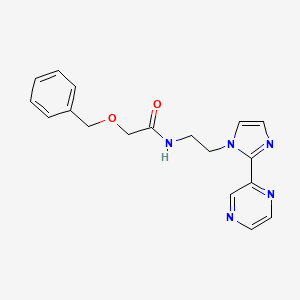 2-(benzyloxy)-N-{2-[2-(pyrazin-2-yl)-1H-imidazol-1-yl]ethyl}acetamide